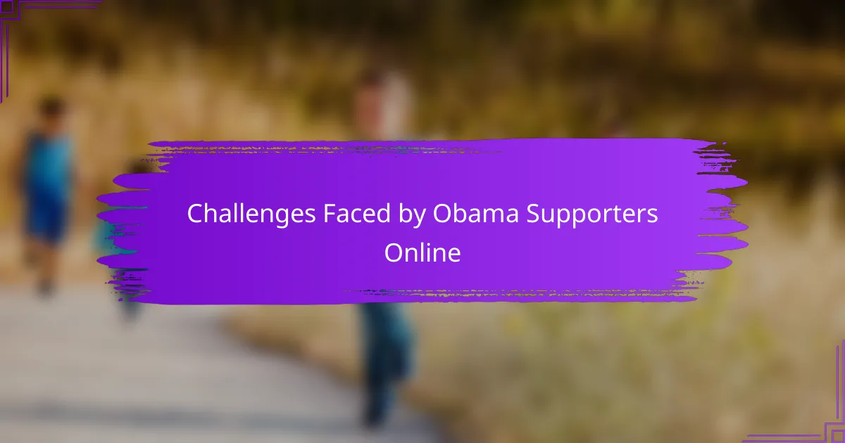 Challenges Faced by Obama Supporters Online