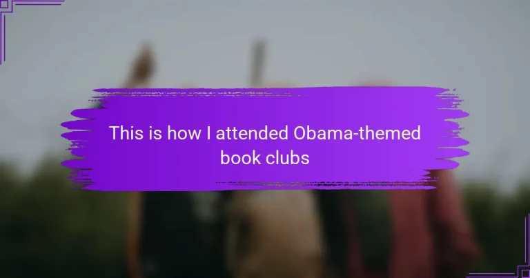 This is how I attended Obama-themed book clubs